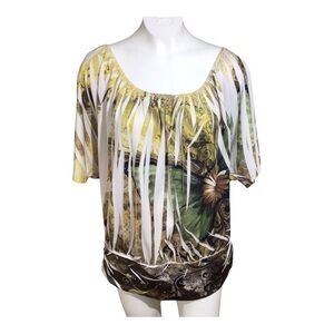 Bellezza  cute Sunflower Off the shoulder Woman’s Top EUC size 1X